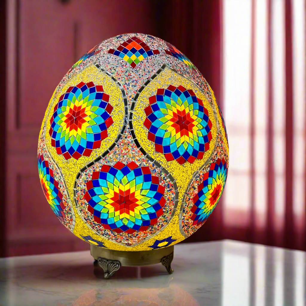 Mosaic Egg Shaped Table Lamp - 40 CM