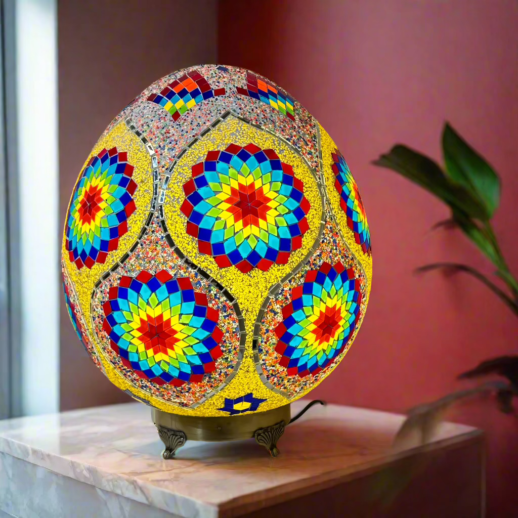 Mosaic Egg Shaped Table Lamp - 40 CM