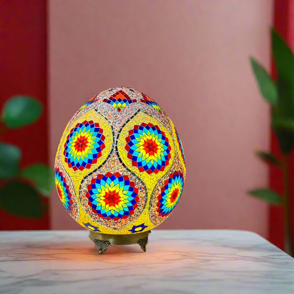 Mosaic Egg Shaped Table Lamp - 40 CM