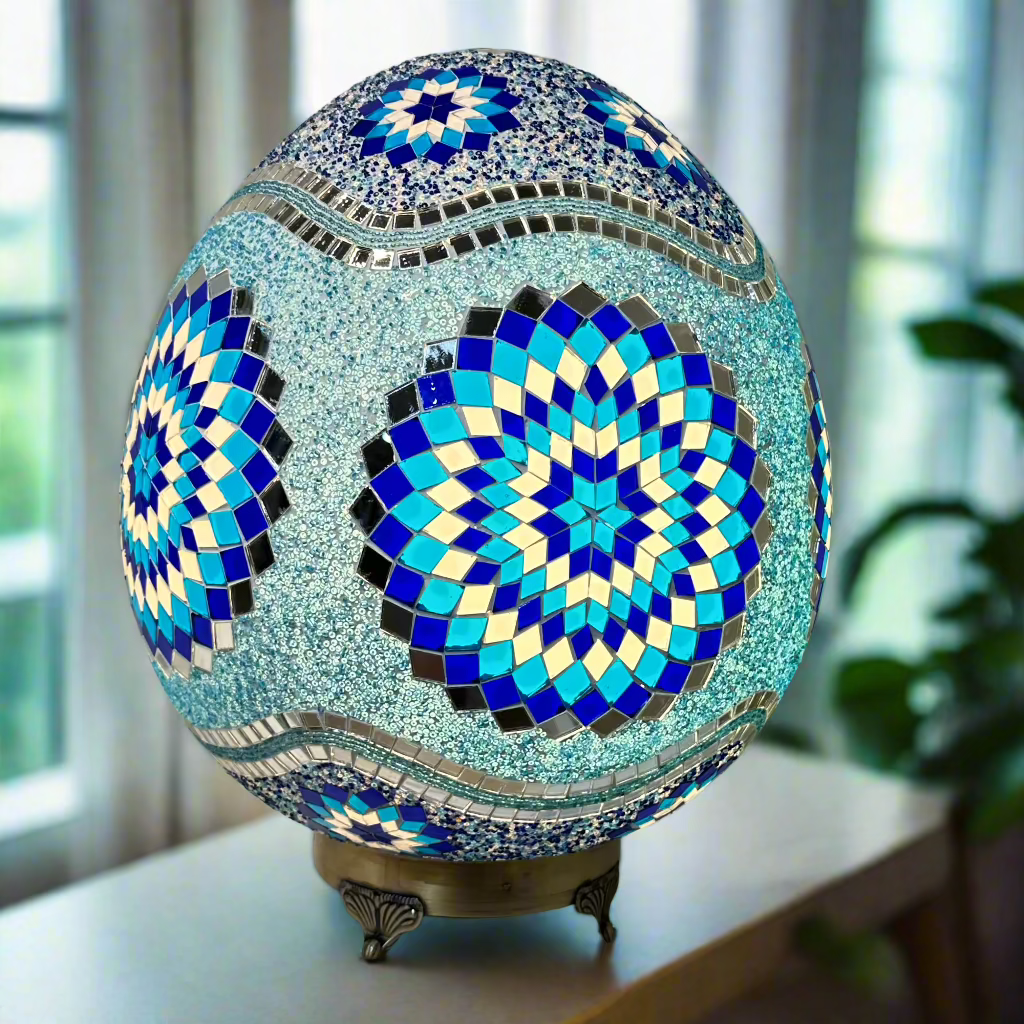 Mosaic Egg Shaped Table Lamp - 40 CM