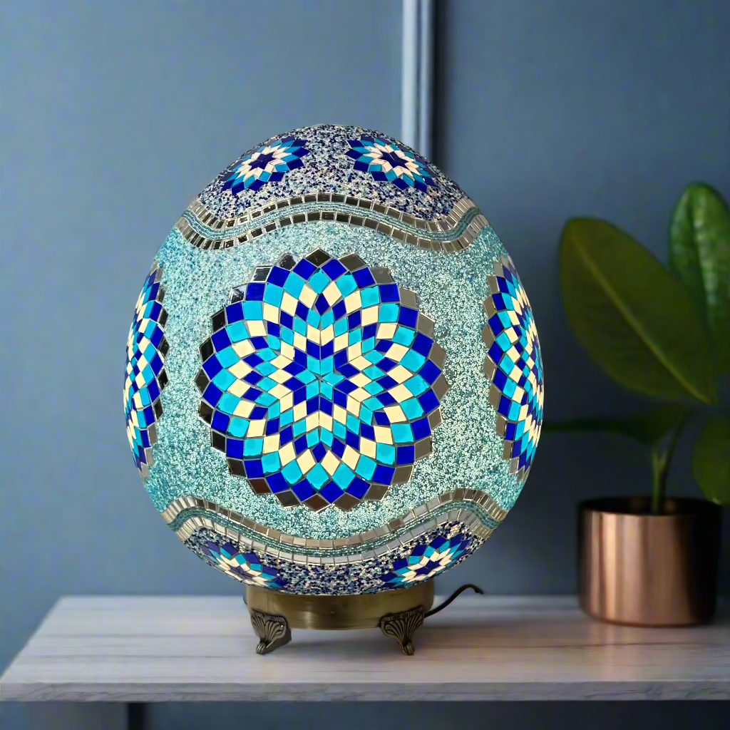 Mosaic Egg Shaped Table Lamp - 40 CM