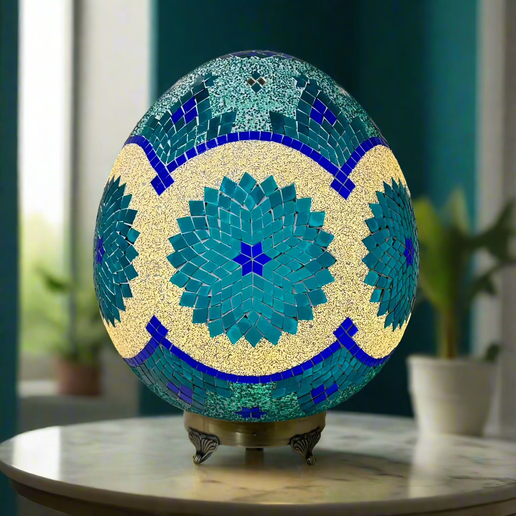 Mosaic Egg Shaped Table Lamp - 40 CM