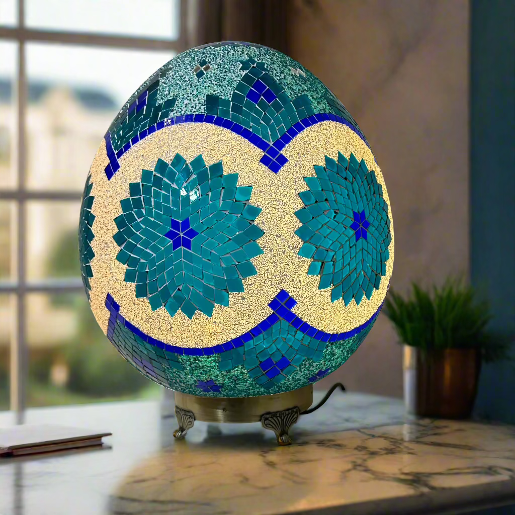 Mosaic Egg Shaped Table Lamp - 40 CM