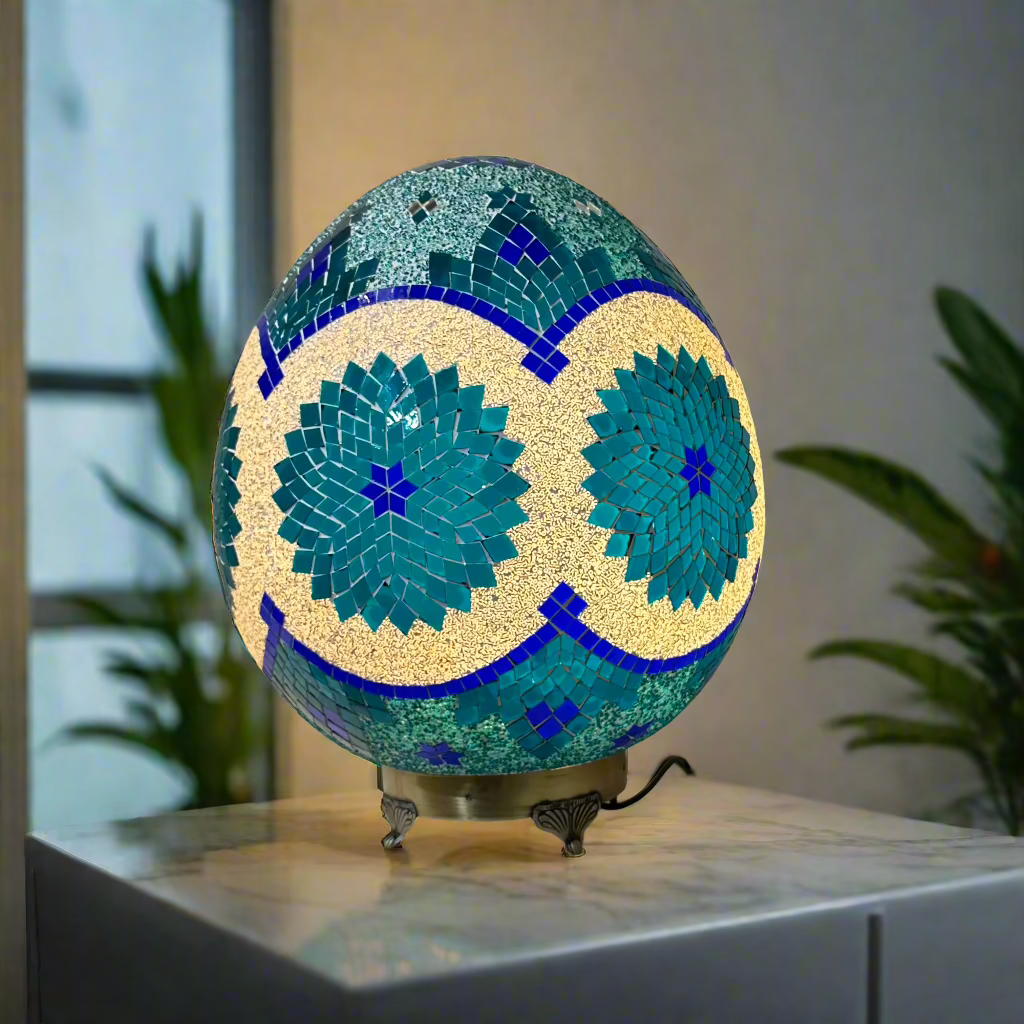 Mosaic Egg Shaped Table Lamp - 40 CM