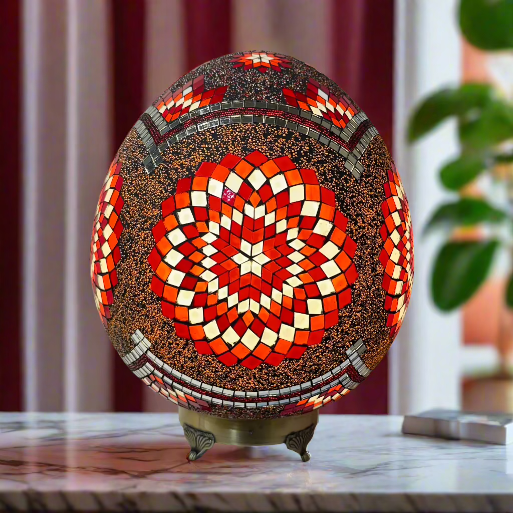 Mosaic Egg Shaped Table Lamp - 40 CM