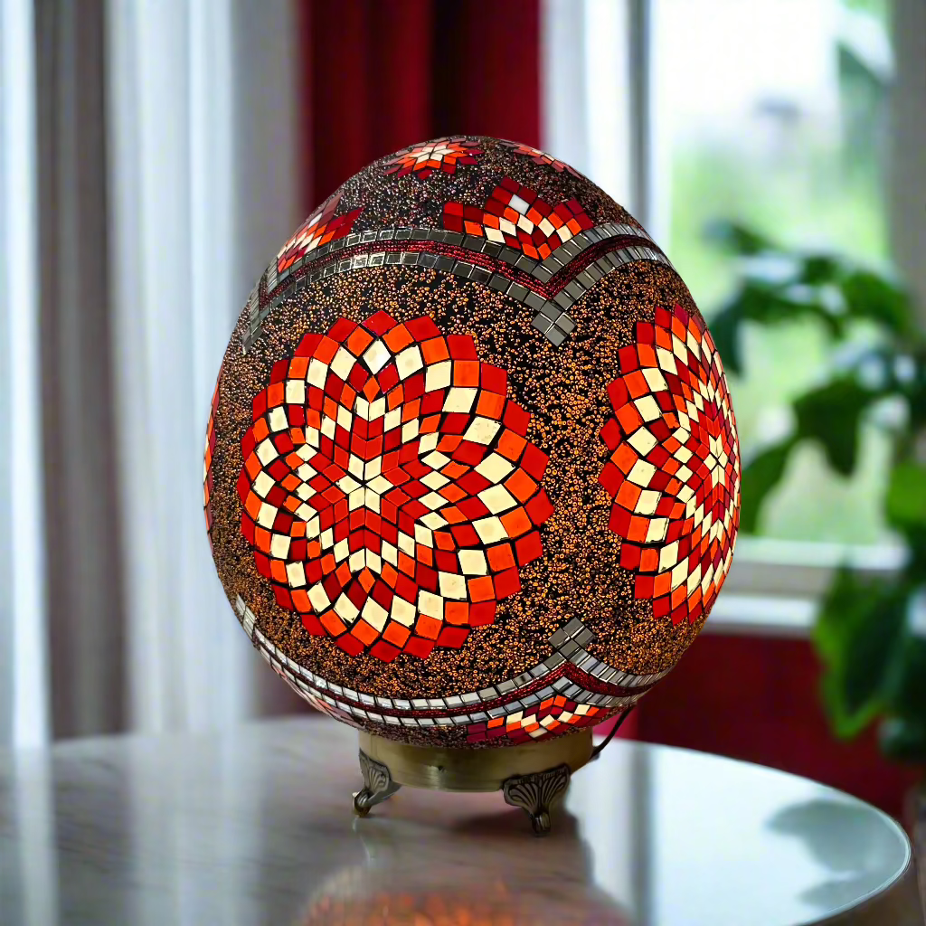 Mosaic Egg Shaped Table Lamp - 40 CM