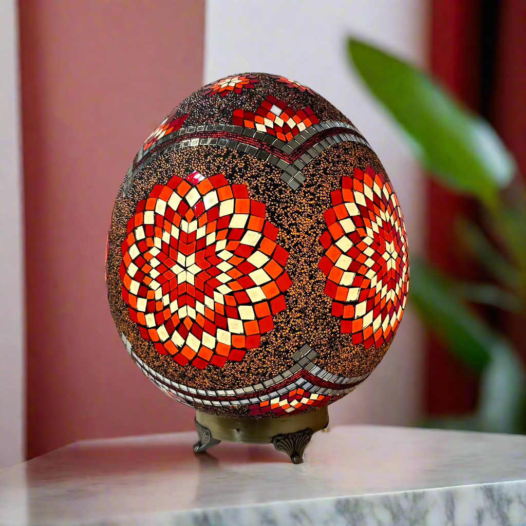 Mosaic Egg Shaped Table Lamp - 40 CM