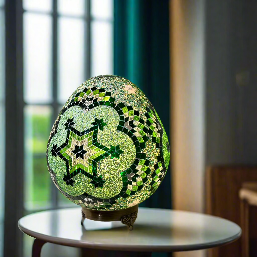 Mosaic Egg Shaped Table Lamp - 30 CM