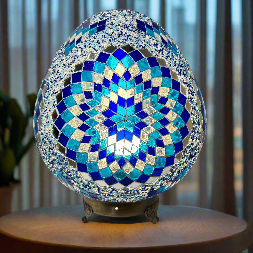 Mosaic Egg Shaped Table Lamp - 30 CM