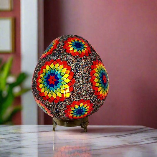 Mosaic Egg Shaped Table Lamp - 30 CM