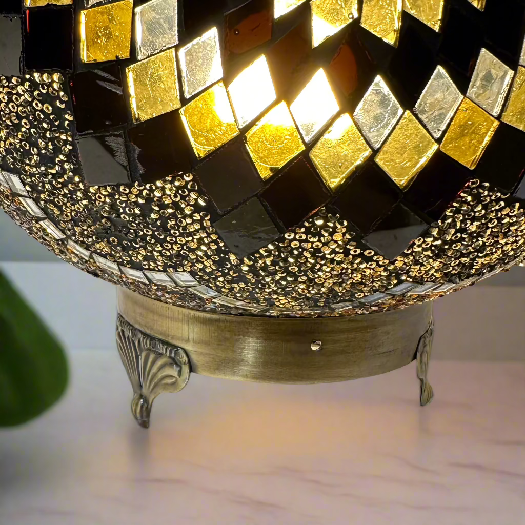 Mosaic Egg Shaped Table Lamp - 30 CM