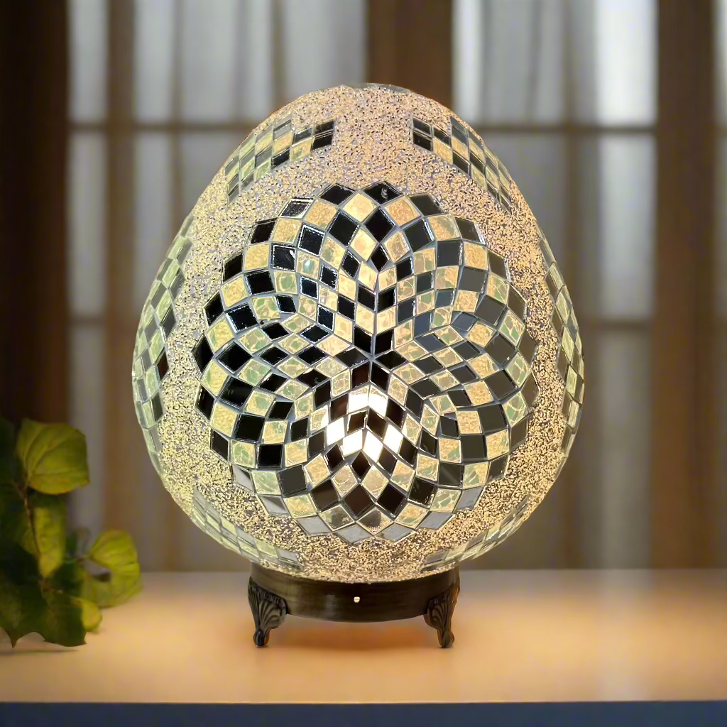 Mosaic Egg Shaped Table Lamp - 30 CM