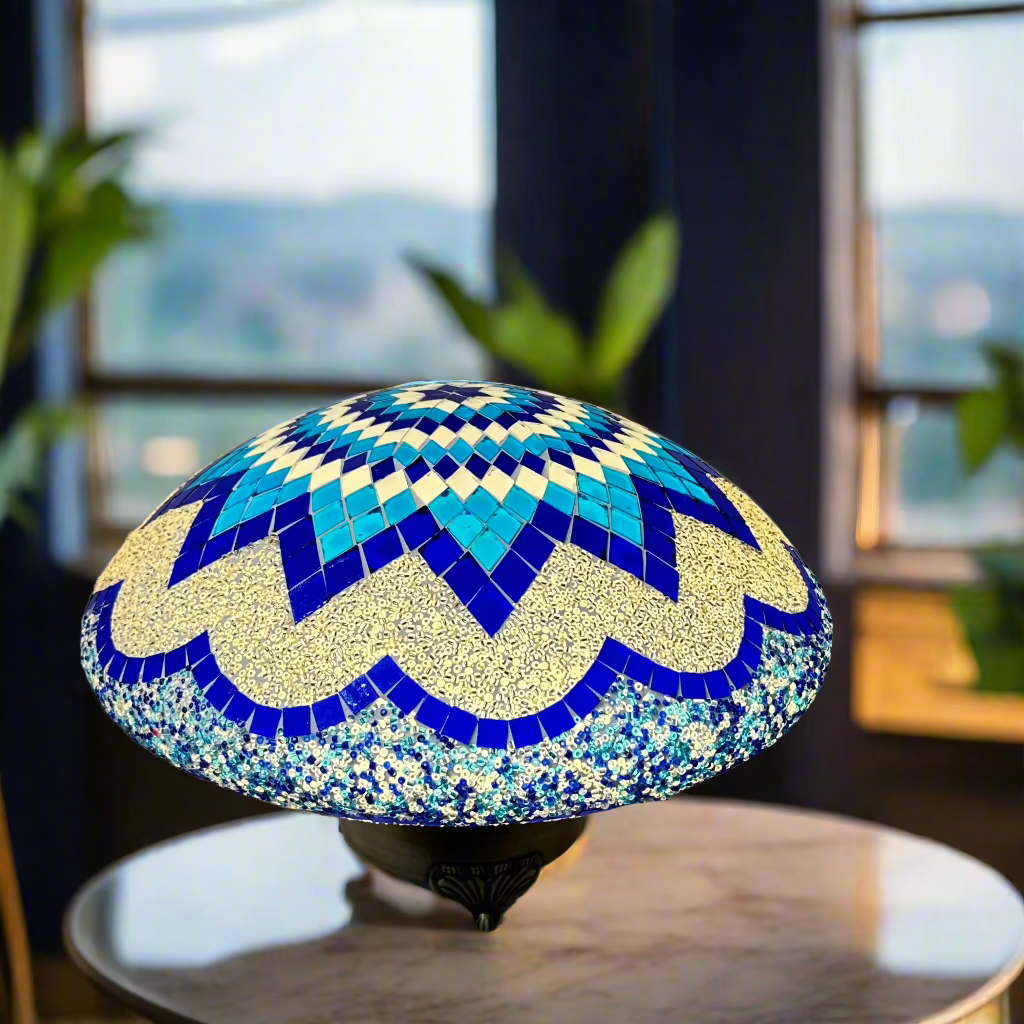 Jelly Fish Oval Shaped Table Lamp - 35 CM