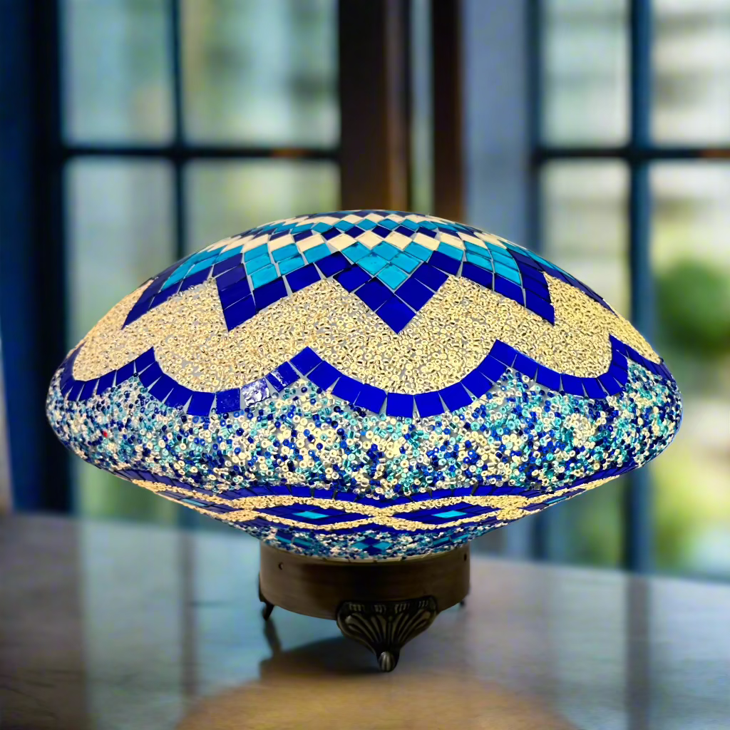 Jelly Fish Oval Shaped Table Lamp - 35 CM