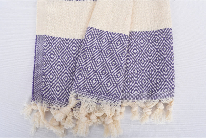 Amethyst Bath & Hand Towel Organic Turkish Cotton - 70" X 40" - 36" X 20"n