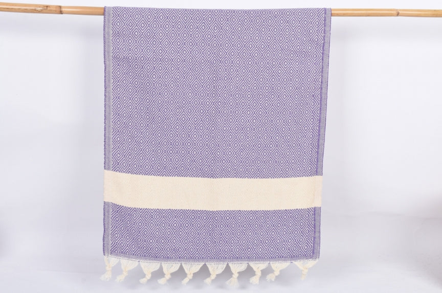 Amethyst Bath & Hand Towel Organic Turkish Cotton - 70" X 40" - 36" X 20"n