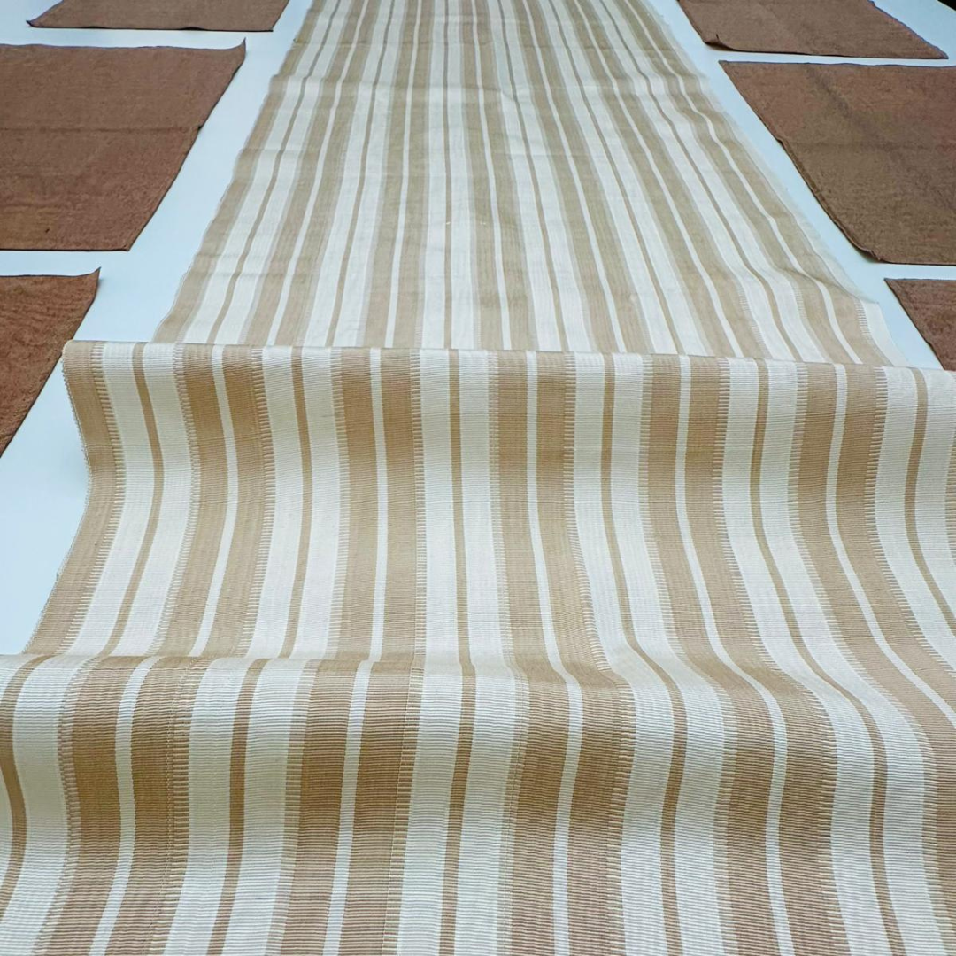 Kutnu Silk Table Runner & Placemates - Beige Cream