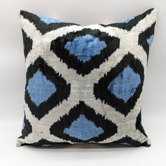 IKAT Silk Back Cushion Cover 40x40 CM - Rain Drops