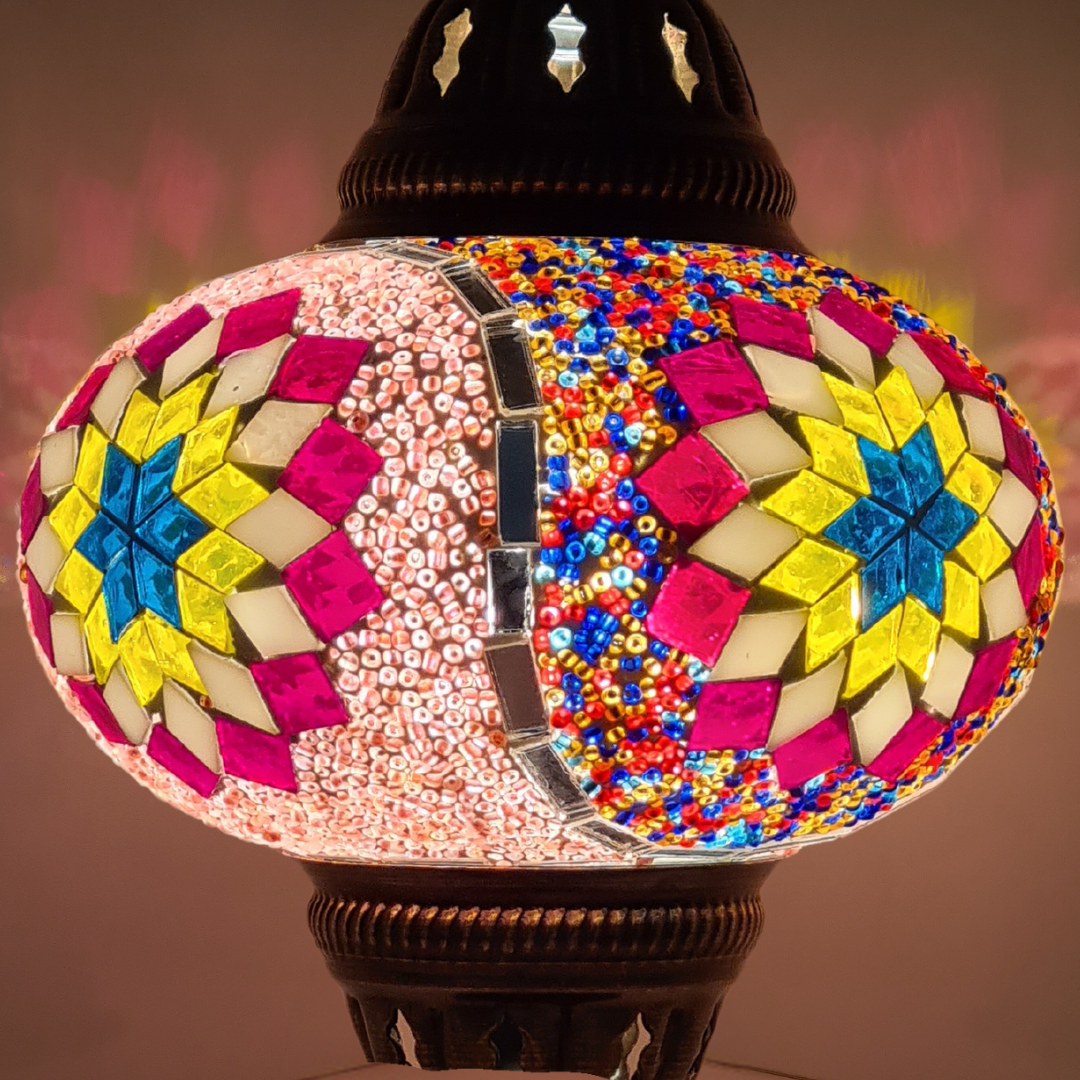 Wall Lamp Scone Base Mosaic Turkish Lamp - Medium Glass