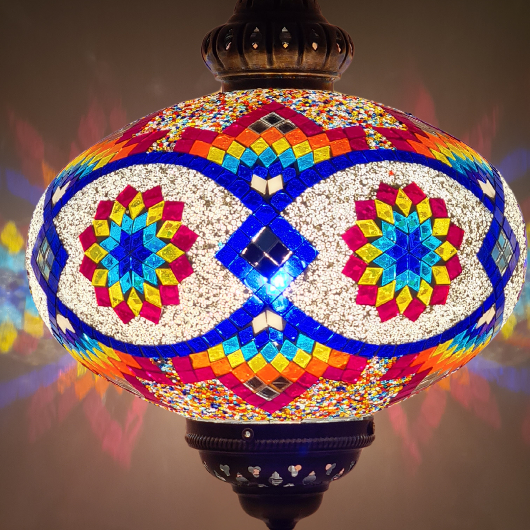 XLarge Ceiling Lamp Turkish Mosaic Glass