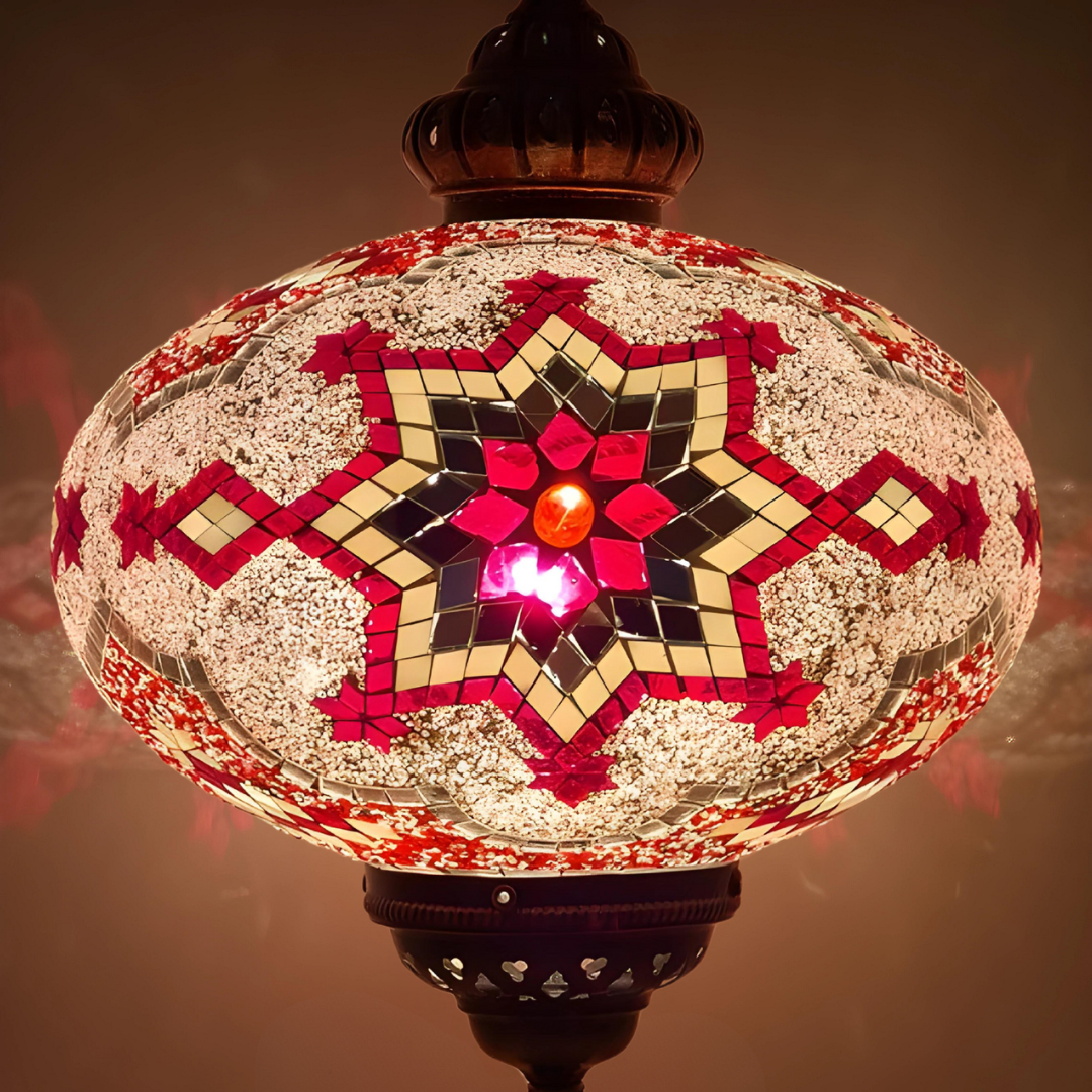 XLarge Ceiling Lamp Turkish Mosaic Glass