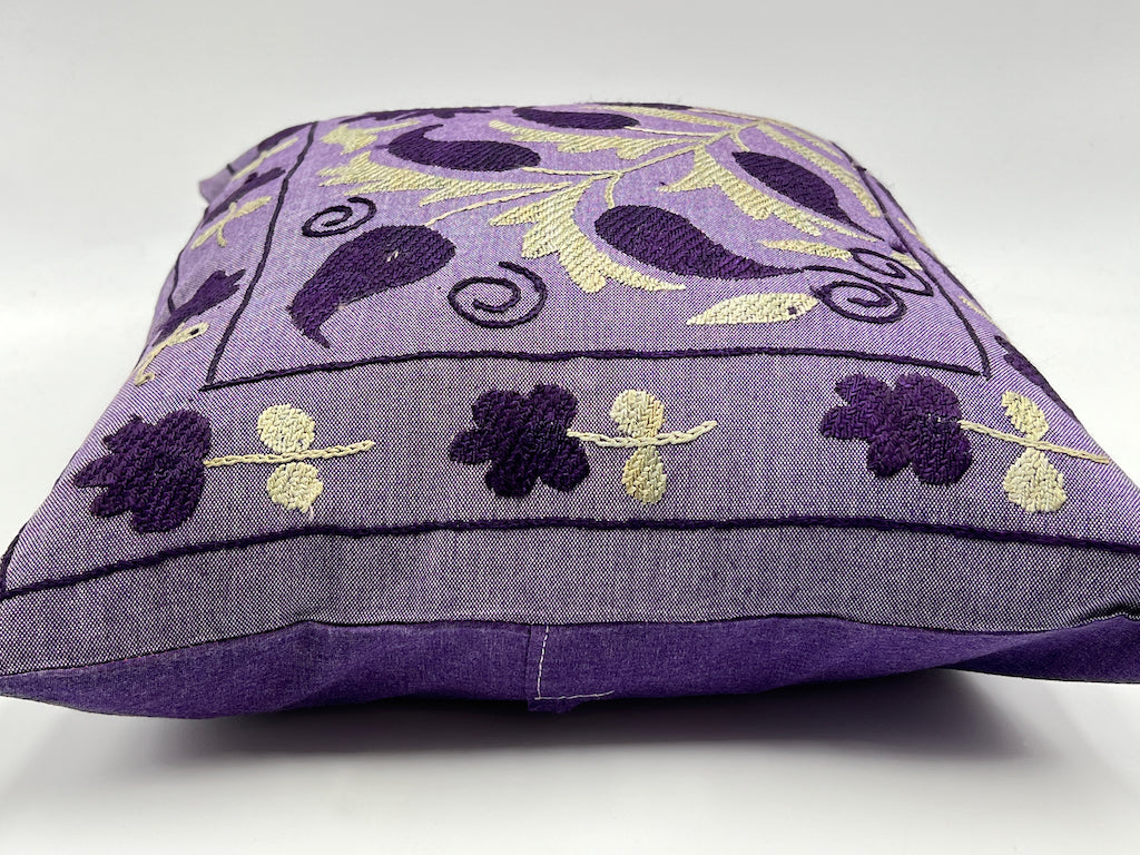 Suzani Cotton Pillow 50x50 CM 20"x20" - Purple