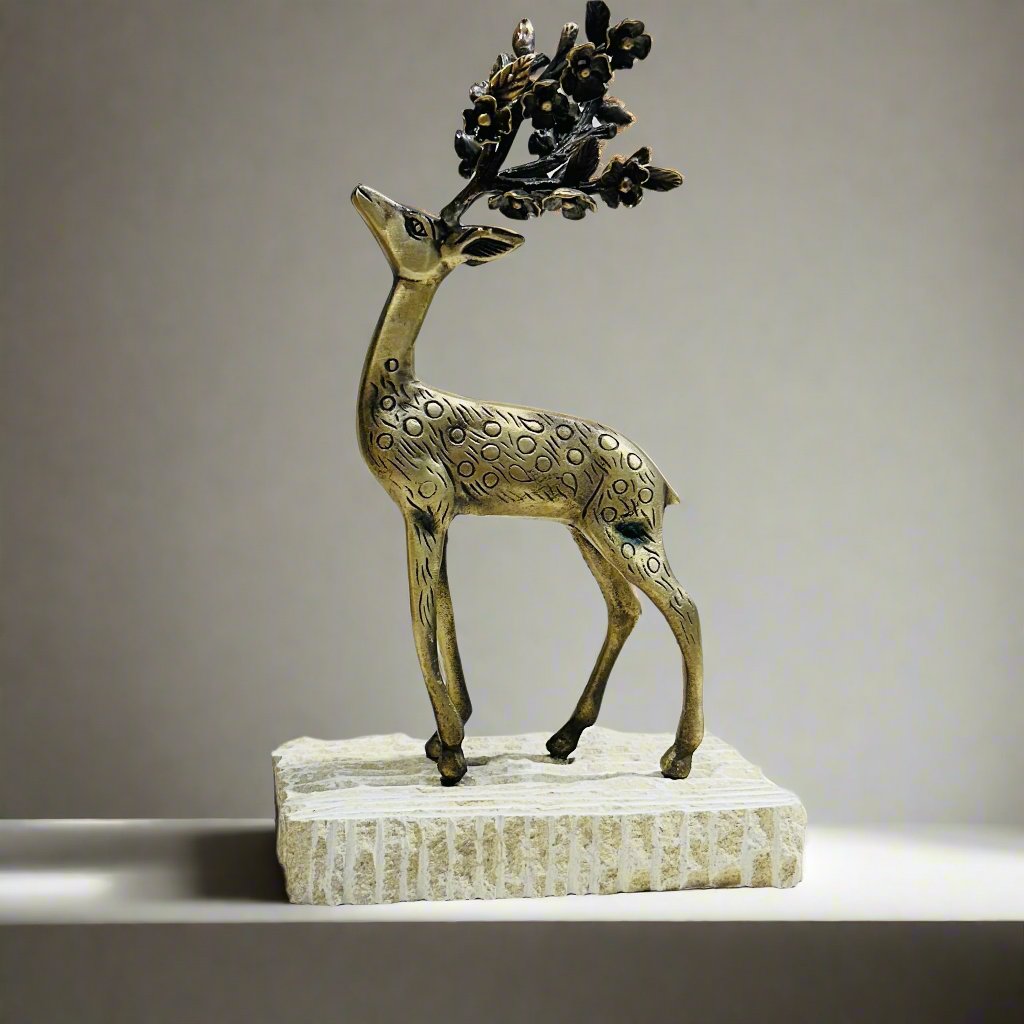 Standing Deer - Travertine