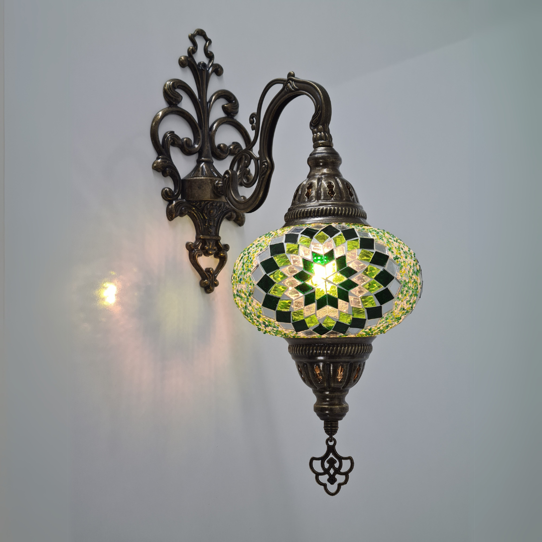 Wall Scones Hanging Mosaic Turkish Lamp - Medium