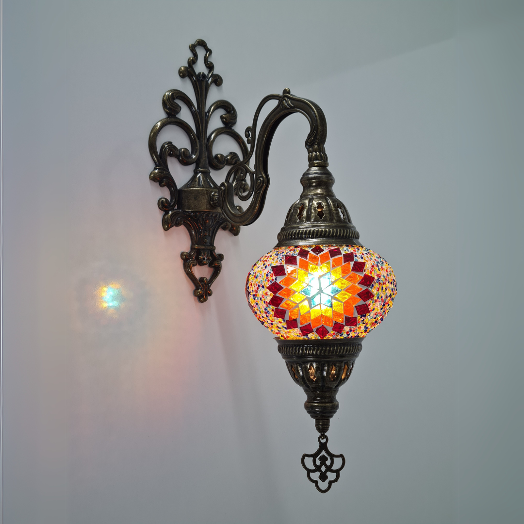 Wall Scones Hanging Mosaic Turkish Lamp - Small