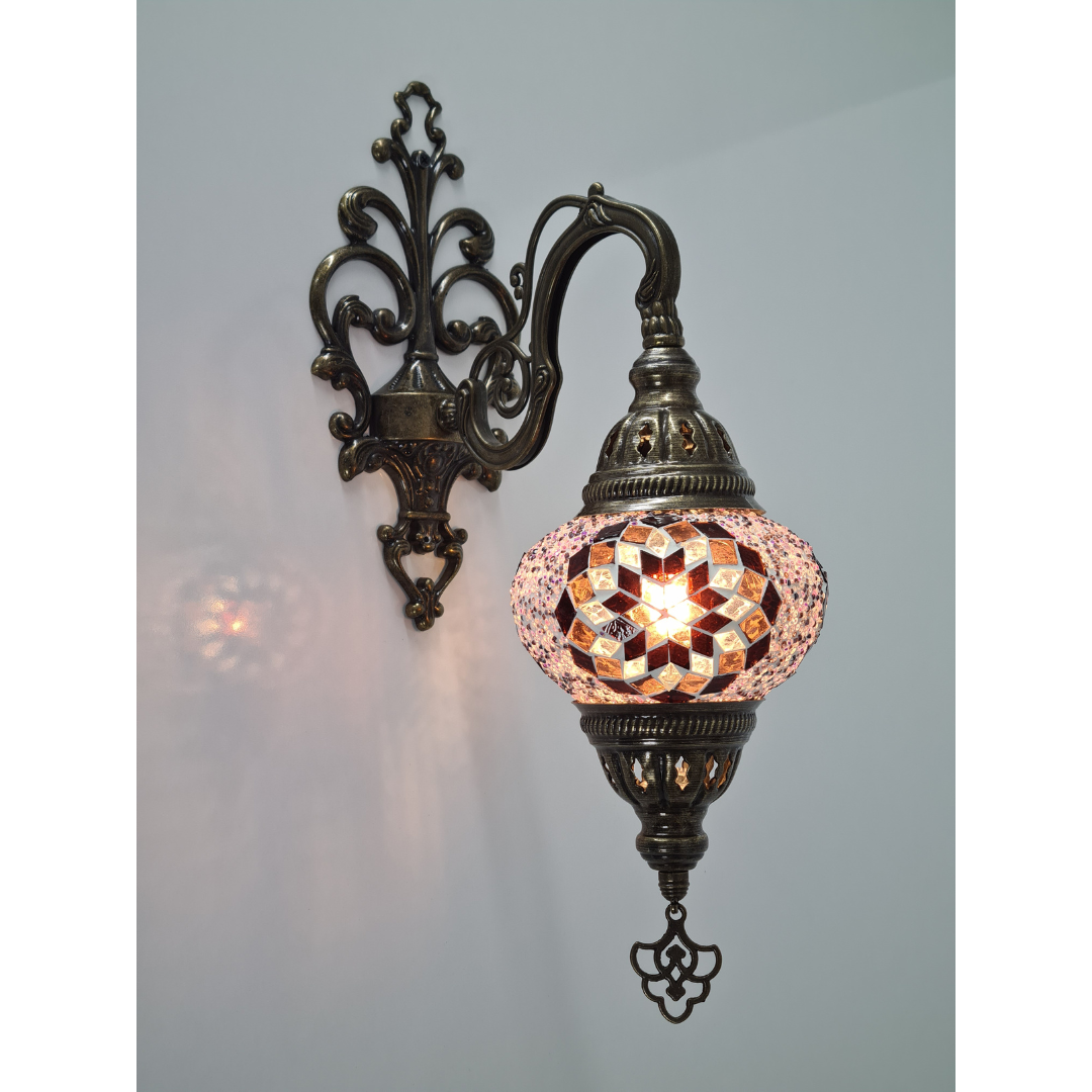 Wall Scones Hanging Mosaic Turkish Lamp - Small