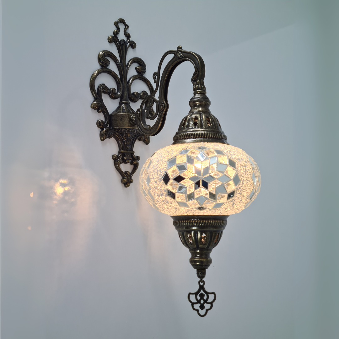 Wall Scones Hanging Mosaic Turkish Lamp - Medium