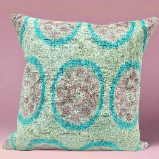 IKAT Cotton Back Pillow Cover 40x40 CM - Pink Urchin