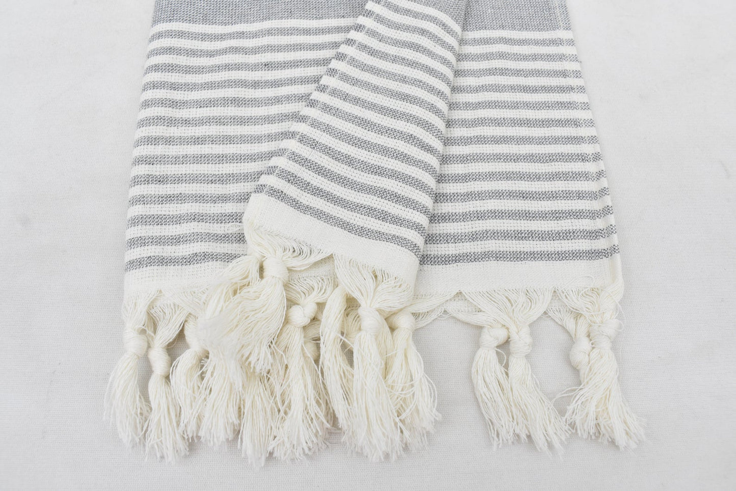 Salmon Gray Face Towel Organic Peshkir Turkish Towel - 90 CM X 45 CM