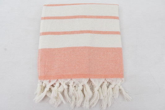 Salmon Hand Towel Organic Turkish Cotton - 36" X 18"